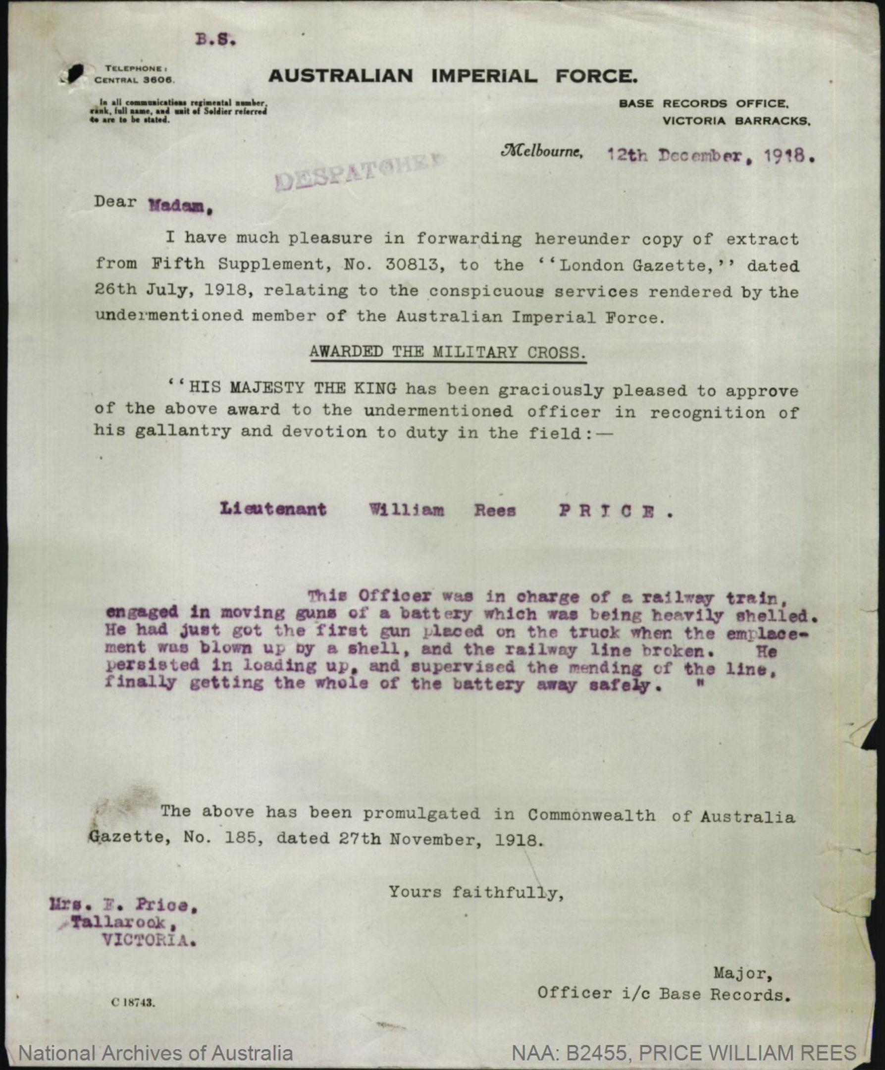 Image credit: National Archives of Australia